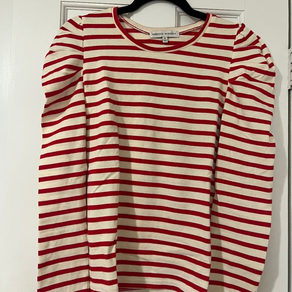 Rebecca Minkoff top with puffed sleeves